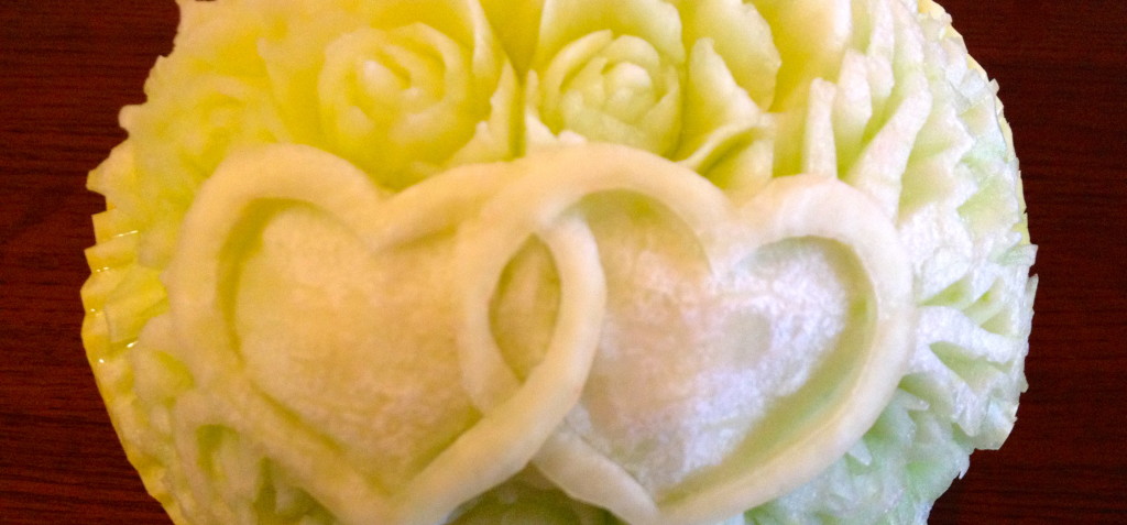 Melon carving on a special occasion