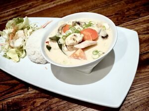 Thai Coconut mushroom soup lunch vegan
